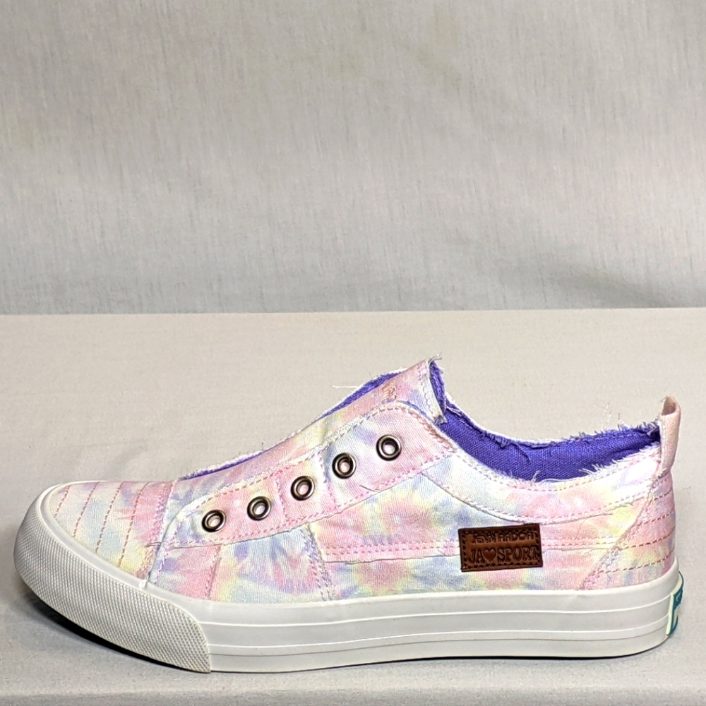 NEW Jenn Ardor Women Tie-Dye Low-Top Tennis Canvas Sneaker Sz 7.5 pink vegan